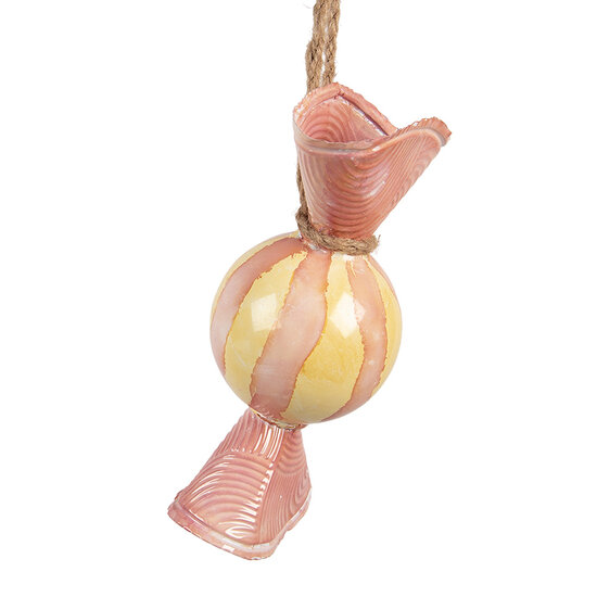 Clayre &amp; Eef | Decoratie Snoepje Roze Geel 10x8x21 cm | 6Y5928