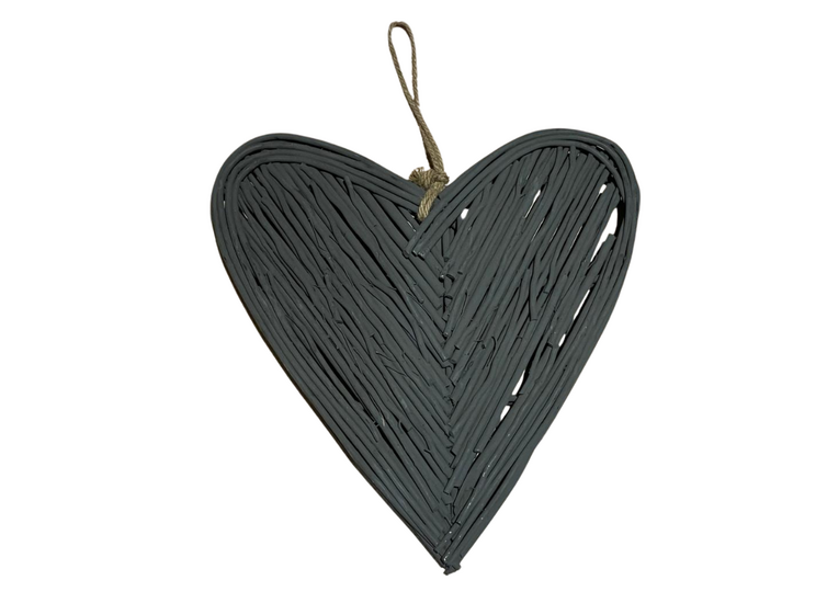 Wanddecoratie hanger hart hout grijs 60 cm | 801472 | Home Sweet Home
