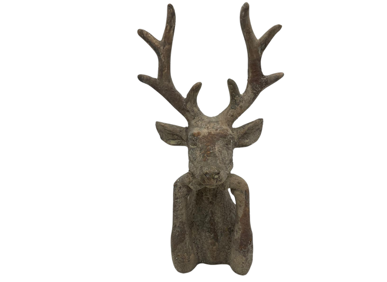 Decoratiebeeld Hert Zen vintage licht bruin structuur steen maat S 30 x 16 cm | 824455 | Home Sweet Home | Stoer & Sober Woonstijl