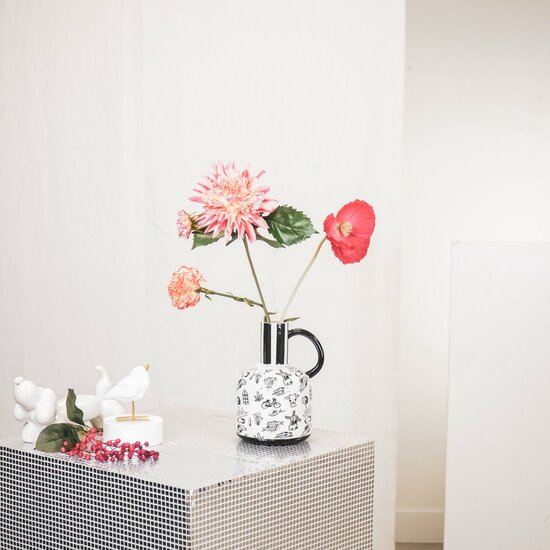 Housevitamin Jug Vaas - Dutch Black - 16x14x21,5cm - Keramiek - Eyecatcher - Dutch Design