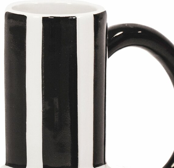 Housevitamin Jug Vaas - Dutch Black - 16x14x21,5cm - Keramiek - Eyecatcher - Dutch Design