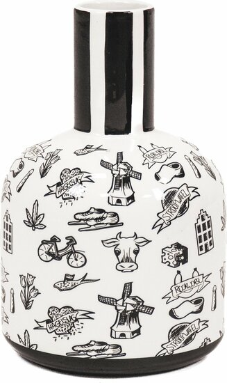 Housevitamin Jug Vaas - Dutch Black - 16x14x21,5cm - Keramiek - Eyecatcher - Dutch Design
