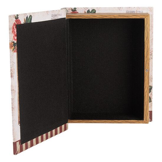 Clayre &amp; Eef | Opbergdoos Beige Roze (3) 27x22x7 / 22x17x6 / 17x12x4 cm | 66254