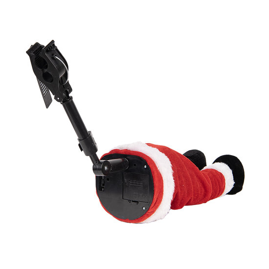 Clayre &amp; Eef | Decoratie Kerst Kerstmanbenen Rood Wit 30x13x54 cm / 3xAA | 66347