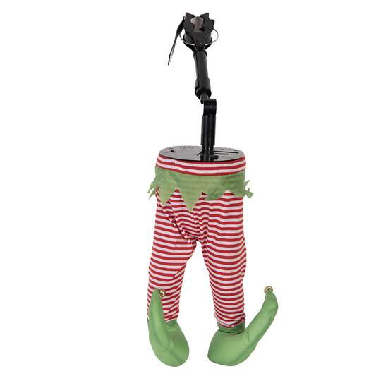 Clayre &amp; Eef | Decoratie Kerst Elfenbenen Rood Groen 30x13x54 cm / 3xAA | 66348