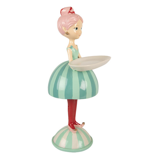 Clayre &amp; Eef | Decoratie Kind met schaaltje Blauw Wit 18x16x38 cm | 6PR5795