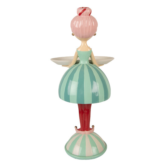 Clayre &amp; Eef | Decoratie Kind met schaaltje Blauw Wit 18x16x38 cm | 6PR5795