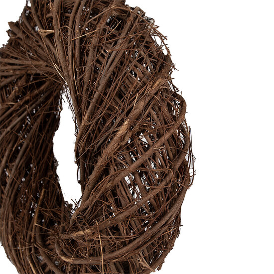 Clayre &amp; Eef | Decoratie Krans Bruin &oslash; 45x12 cm | 6RO0601L