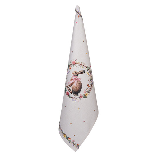 Clayre &amp; Eef | Theedoek Beige Bruin 50x70 cm | EWC42