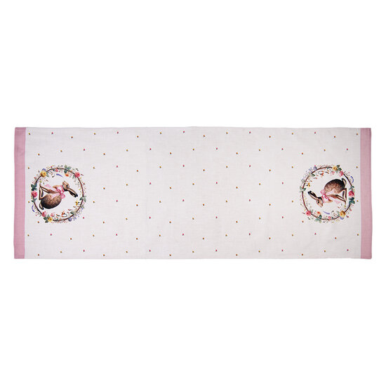 Clayre &amp; Eef | Tafelloper Beige Bruin 50x140 cm | EWC64