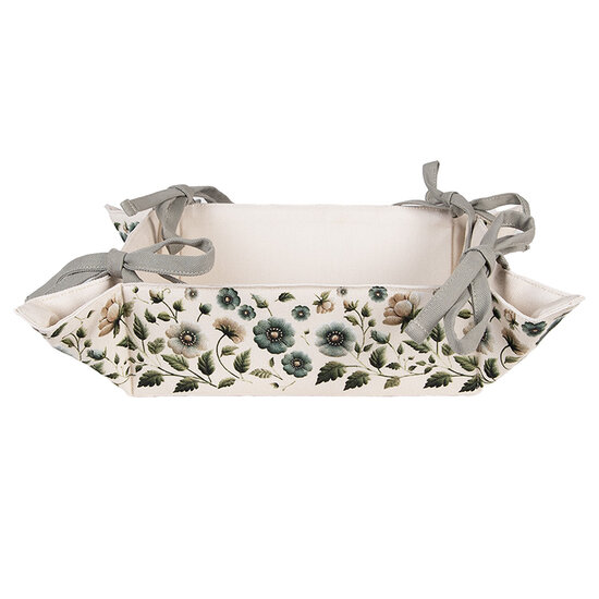 Clayre &amp; Eef | Broodmand Beige Groen 35x35x8 cm | GTB47