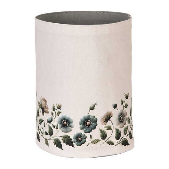 Clayre &amp; Eef | Broodmandje Beige Groen &oslash; 15x16 cm | GTB50