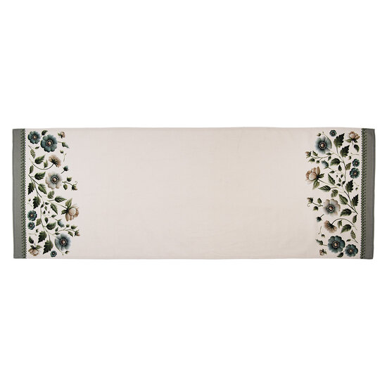 Clayre &amp; Eef | Tafelloper Beige Groen 50x140 cm | GTB64