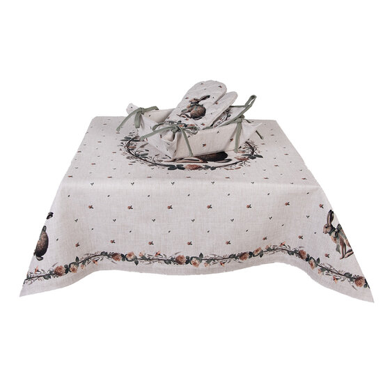 Clayre &amp; Eef | Pannenlap Beige Bruin 20x20 cm | NLE45