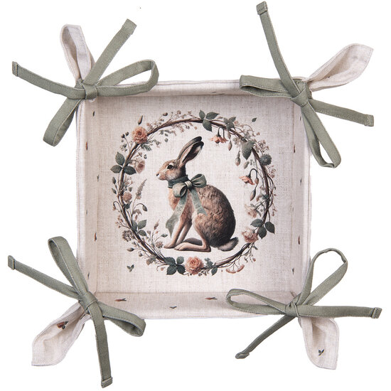 Clayre &amp; Eef | Broodmand Beige Bruin 35x35x8 cm | NLE47