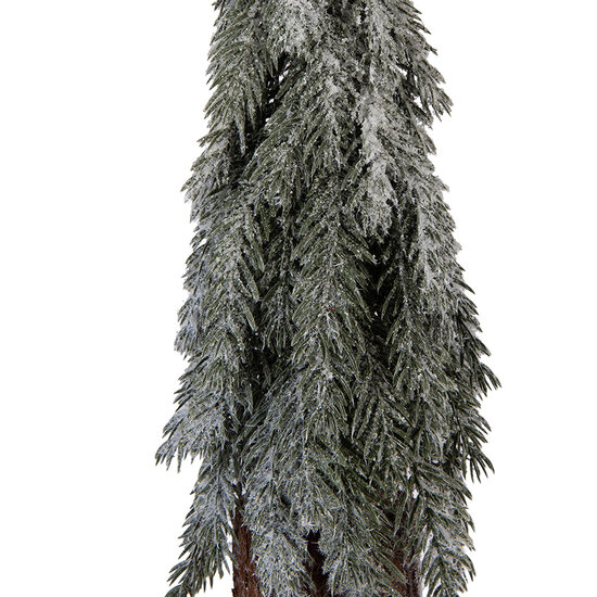 Clayre &amp; Eef | Kunstkerstboom Groen Wit &oslash; 18x57 cm | 50837