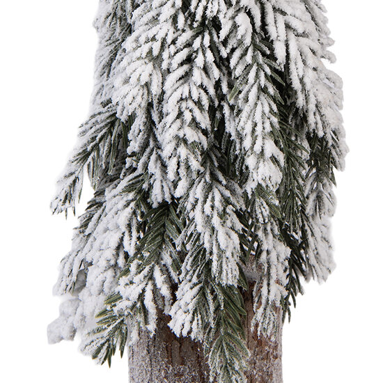 Clayre &amp; Eef | Kunstkerstboom Groen Wit &oslash; 18x57 cm | 50838