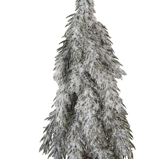 Clayre &amp; Eef | Kunstkerstboom Groen Wit &oslash; 12x32 cm | 66429