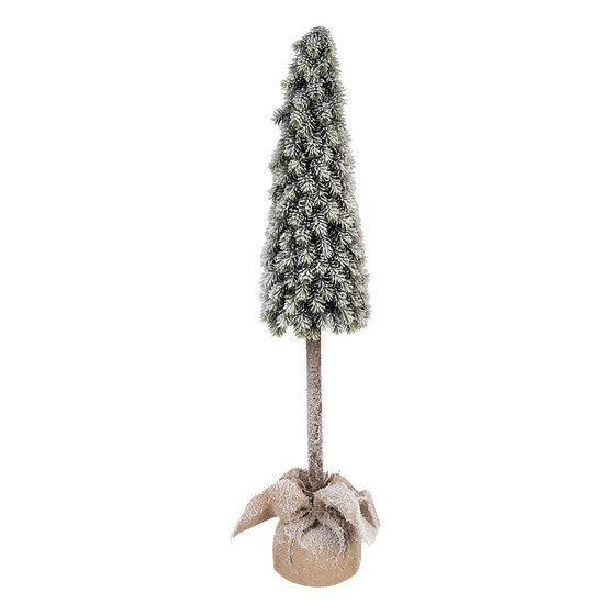 Clayre &amp; Eef | Kunstkerstboom Groen Bruin &oslash; 18x78 cm | 50849