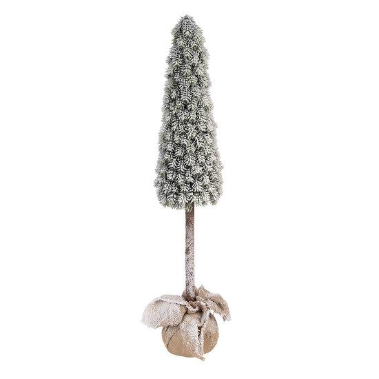 Clayre &amp; Eef | Kunstkerstboom Groen Bruin &oslash; 18x78 cm | 50849