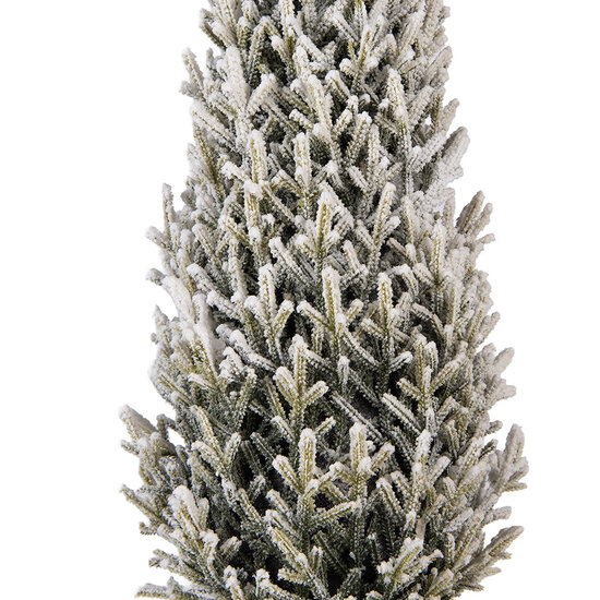 Clayre &amp; Eef | Kunstkerstboom Groen Wit &oslash; 27x70 cm | 50850