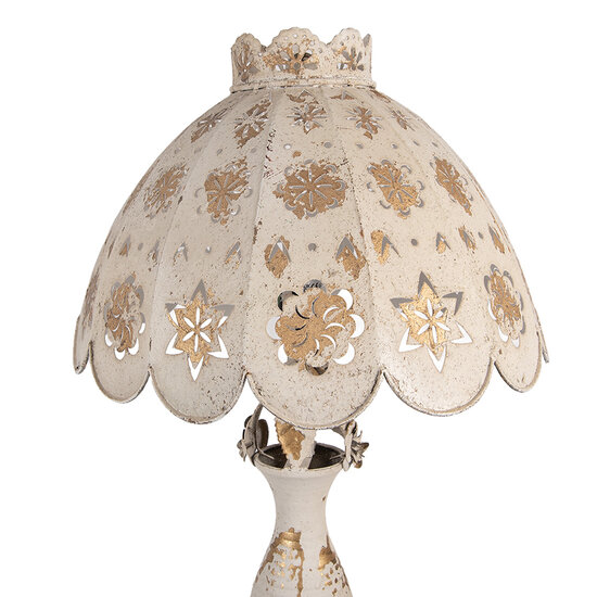 Clayre &amp; Eef | Tafellamp Beige Goudkleurig &oslash; 41x69 cm E27/max 1x60W | 5LMC0054