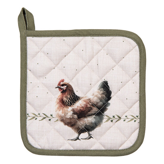 Clayre &amp; Eef | Pannenlap Beige Bruin 20x20 cm | BYC45