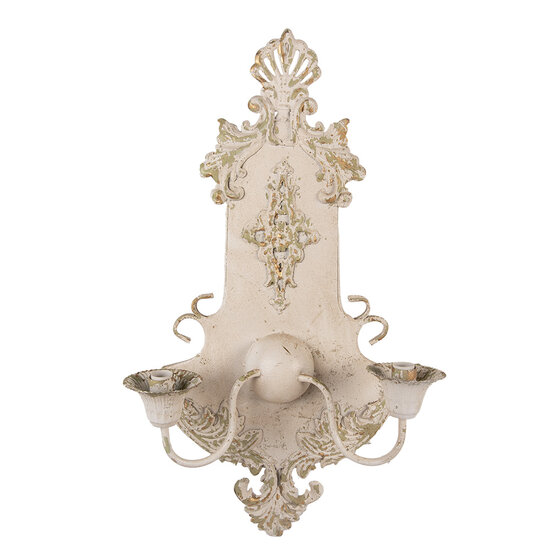 Clayre &amp; Eef | Wandlamp Beige Groen 40x18x70 cm E14/max 2x25W | 5LMP380