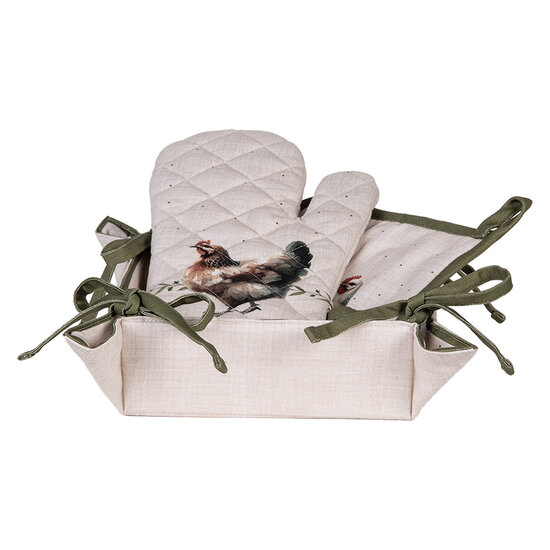 Clayre &amp; Eef | Broodmand Beige Bruin 35x35x8 cm | BYC47