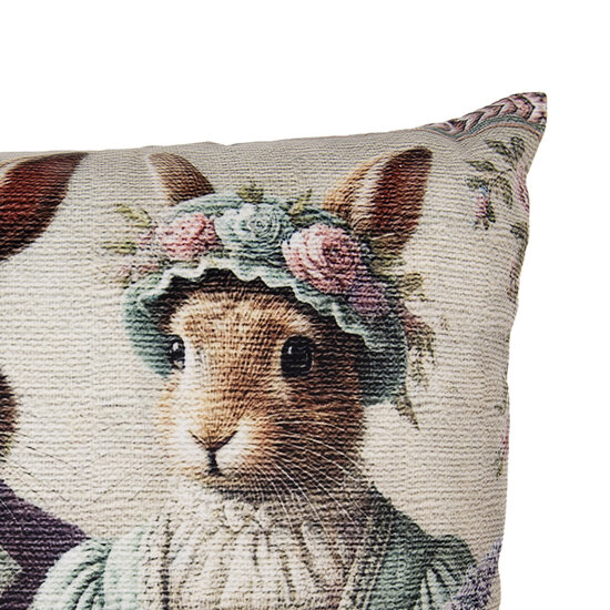 Clayre &amp; Eef | Kussenhoes Groen Bruin 45x45 cm | KT021.440