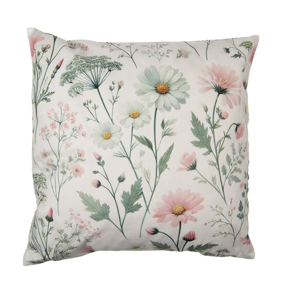 Clayre &amp; Eef | Kussenhoes Beige Roze 45x45 cm | KT021.441