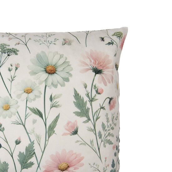 Clayre &amp; Eef | Kussenhoes Beige Roze 45x45 cm | KT021.441