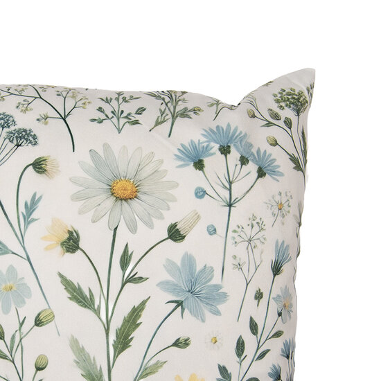 Clayre &amp; Eef | Kussenhoes Beige Groen 45x45 cm | KT021.442