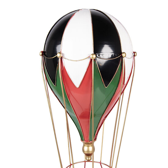 Clayre &amp; Eef | Decoratie luchtballon Rood Wit &oslash; 26x62 cm | 5Y1406