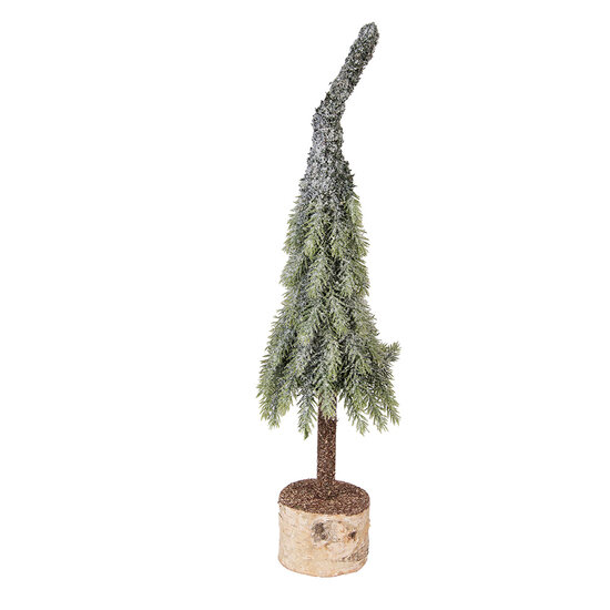 Clayre &amp; Eef | Kunstkerstboom Groen Wit &oslash; 13x50 cm | 66428