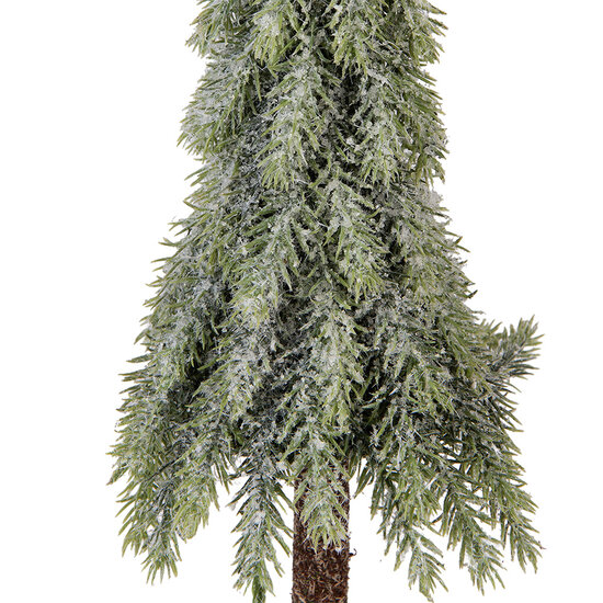 Clayre &amp; Eef | Kunstkerstboom Groen Wit &oslash; 13x50 cm | 66428