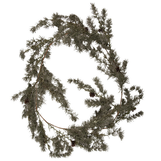 Clayre &amp; Eef | Decoratie Guirlande met LED Groen 20x7x180 cm / 3xAA | 66431