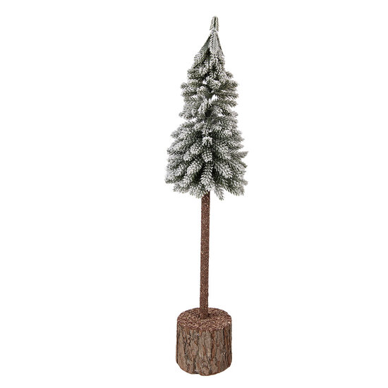 Clayre &amp; Eef | Kunstkerstboom Groen Wit &oslash; 10x48 cm | 66432