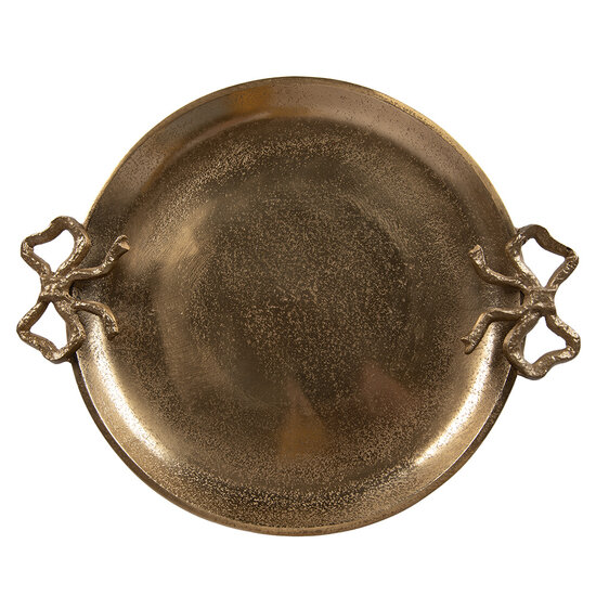 Clayre &amp; Eef | Decoratie Schaal Goudkleurig 37x31x3 cm | 6AL0084