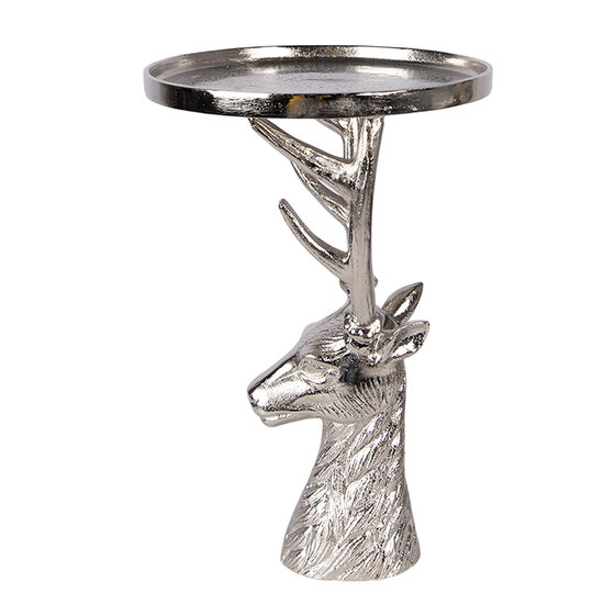 Clayre &amp; Eef | Schaal op voet Zilverkleurig &oslash; 25x38 cm | 6AL0085