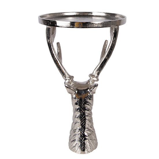 Clayre &amp; Eef | Schaal op voet Zilverkleurig &oslash; 25x38 cm | 6AL0085