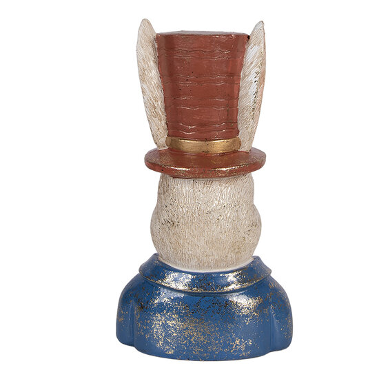 Clayre &amp; Eef | Decoratie Konijn Beige Blauw 17x13x29 cm | 6PR6028