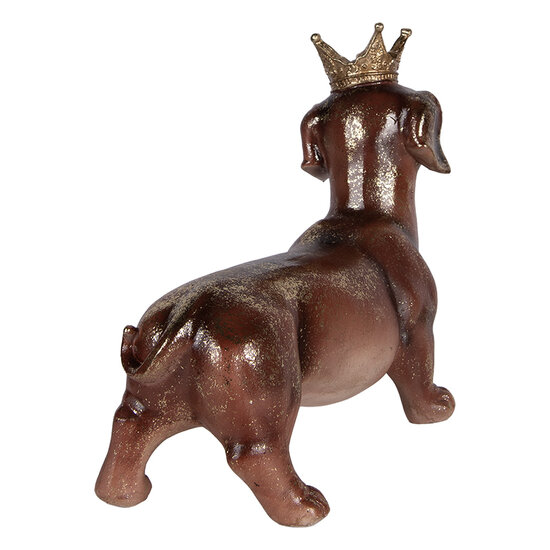 Clayre &amp; Eef | Decoratie Hond Bruin 35x14x28 cm | 6PR6035