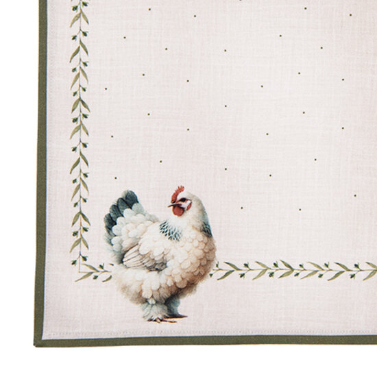 Clayre &amp; Eef | Servetten Katoen Set van 6 Beige Bruin 40x40 cm | BYC43