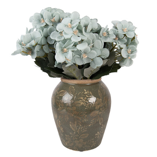 Clayre &amp; Eef | Vaas Groen Bruin &oslash; 15x18 cm | 6CE2411M