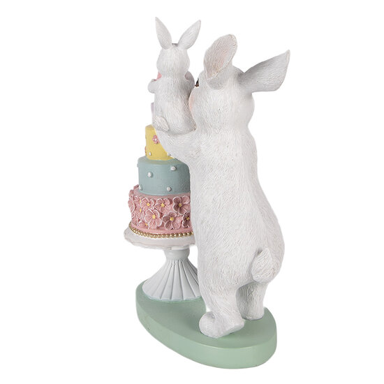 Clayre &amp; Eef | Decoratie Konijn Wit Multi 21x10x27 cm | 6PR5934
