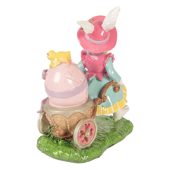 Clayre &amp; Eef | Decoratie Konijn Wit Groen 19x11x23 cm | 6PR5949