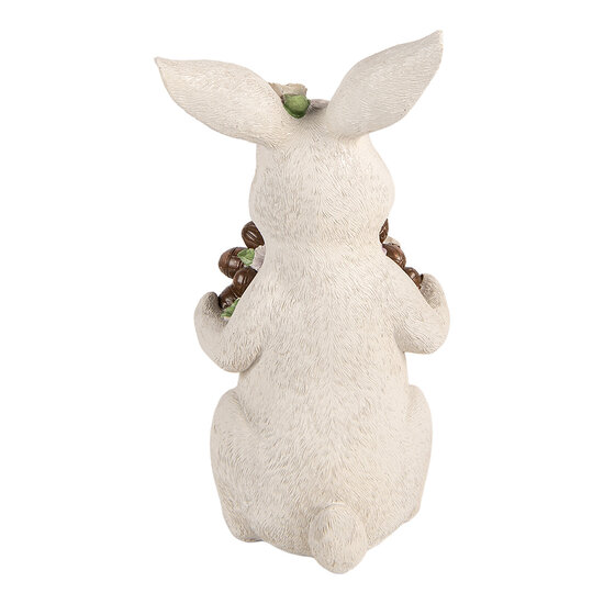 Clayre &amp; Eef | Decoratie Konijn Wit Bruin 17x16x30 cm | 6PR5961