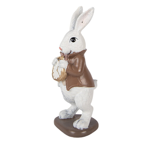 Clayre &amp; Eef | Decoratie Konijn Wit Bruin 7x7x16 cm | 6PR5970