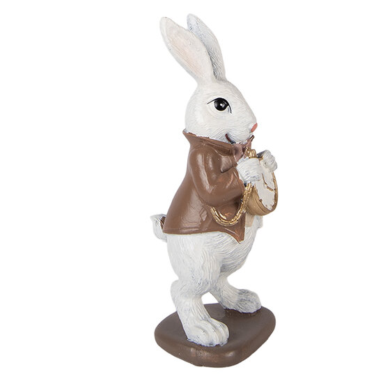 Clayre &amp; Eef | Decoratie Konijn Wit Bruin 7x7x16 cm | 6PR5970